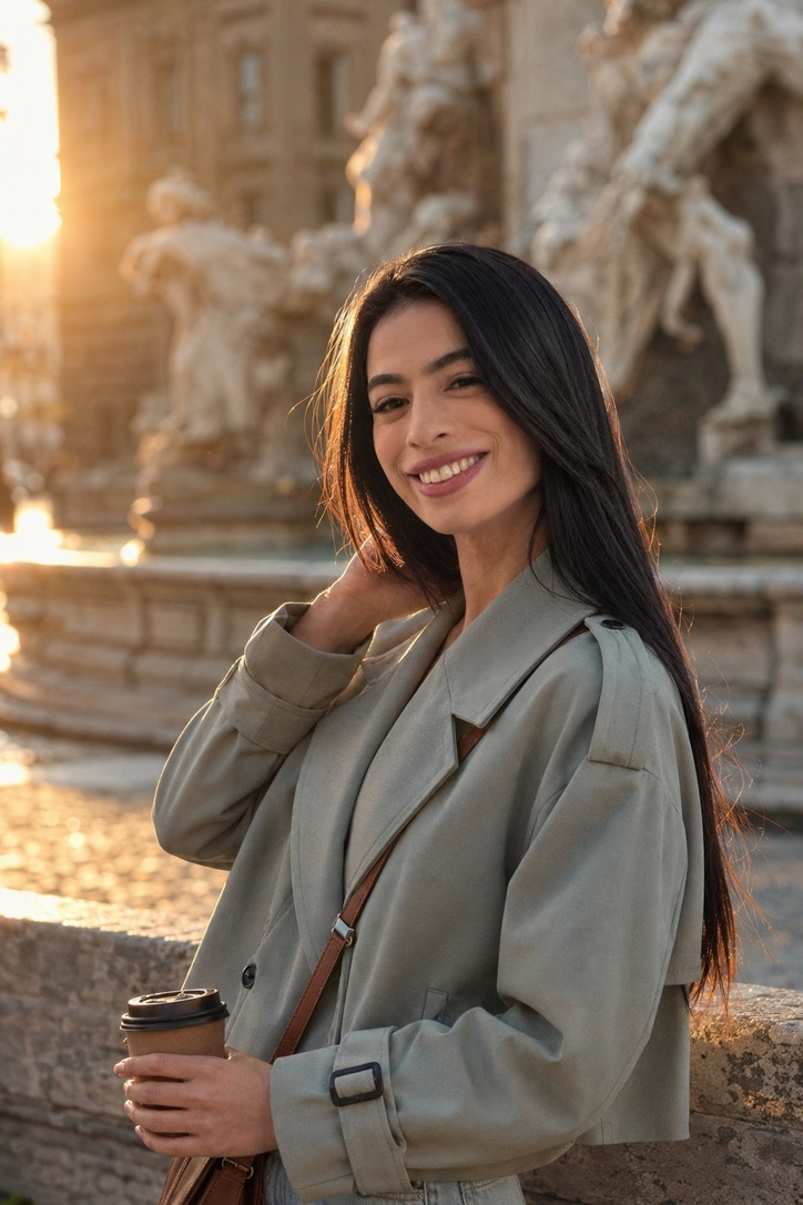 Rosi Alves em frente ao studio
